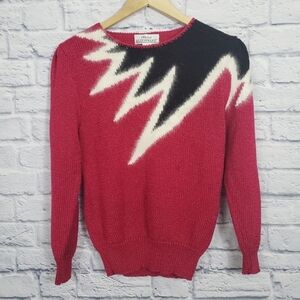 Vintage Angora Hair pink sweater Petite Illustrations